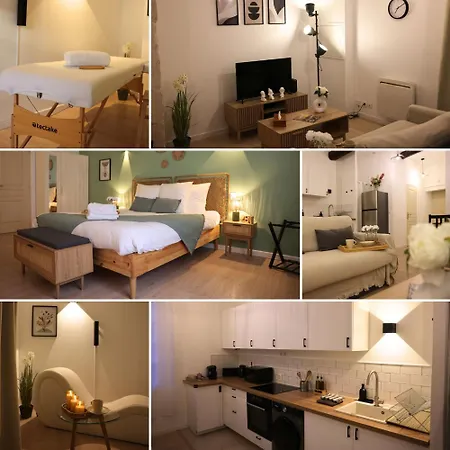 Lägenhet L'Interlude Secrete - Suite Appartement T2, Cinema Prive Et Table De Massage *